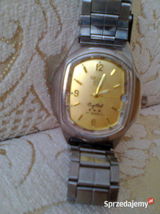 Zegarek SEIKO męski mechanizm nakręcany posrebrzane Giżycko