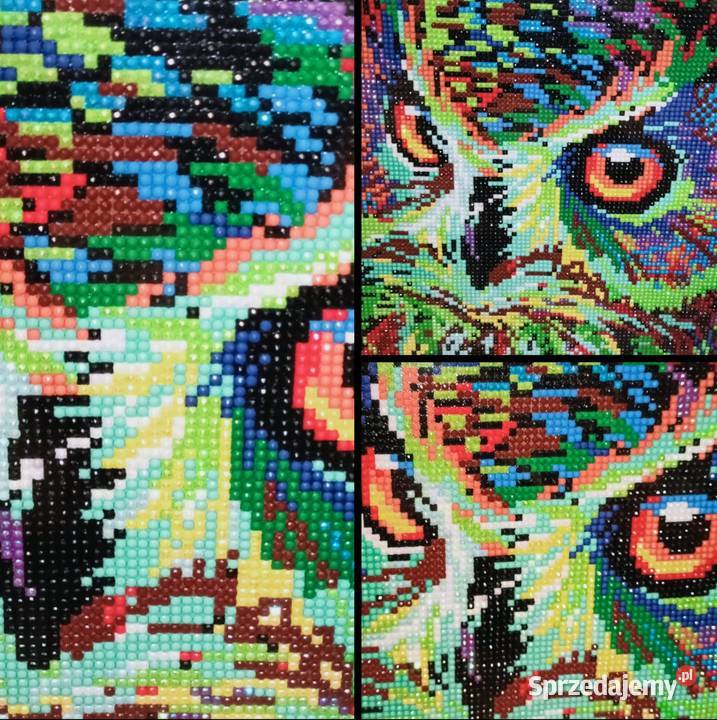 Gotowy obraz haft diamentowy sowa Tanio Odbiór małopolskie Andrychów