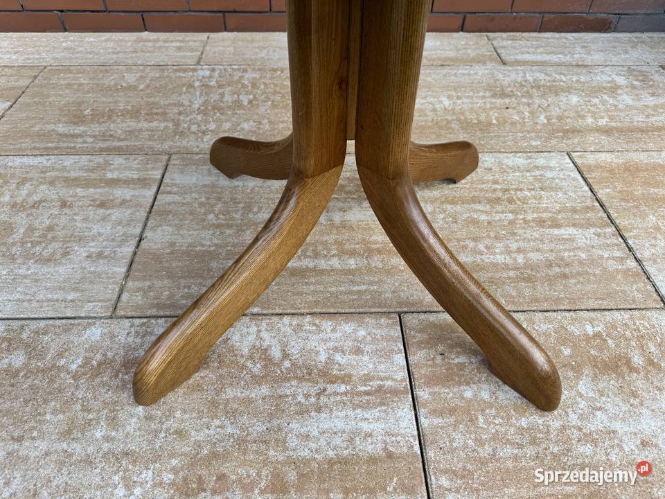 Stół okrągły drewniany rozkładany dąb rustykalny Stoły Sulbiny