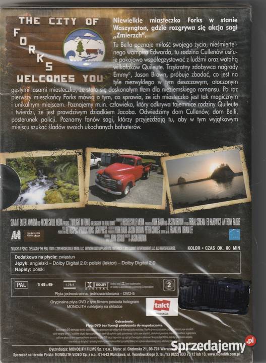 ZMIERZCH W FORKS TU NARODZIŁA SIĘ SAGA DVD Pruszków sprzedam