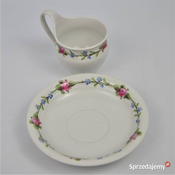 Filiżanka Biedermeier Frstenberg uchwyt Campaner Porcelana i szkło mazowieckie Bronisze sprzedam