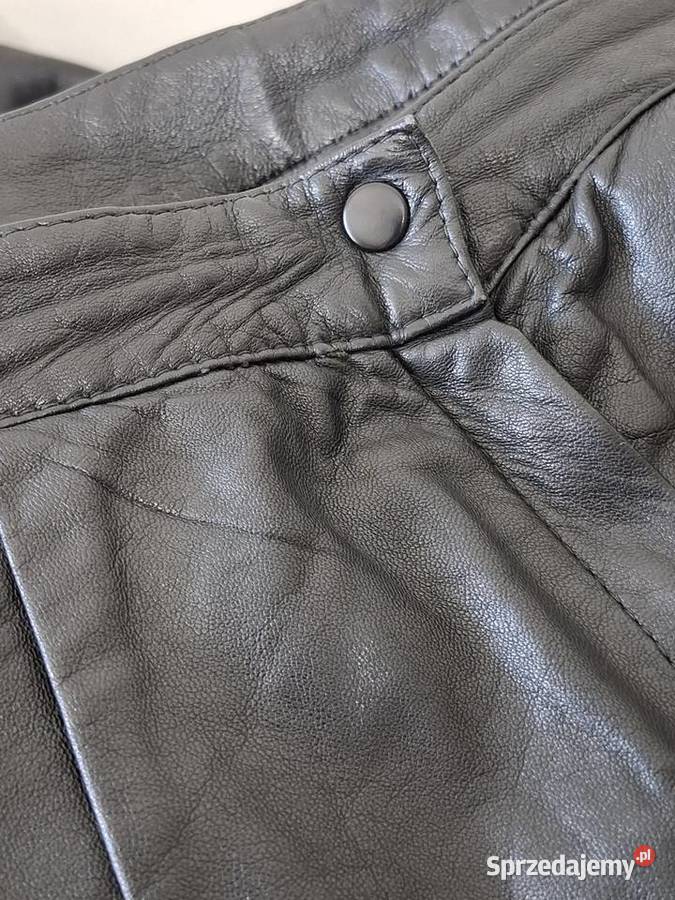 Skórzane spodnie vintage wysoki stan skóra 42 XL Kraków