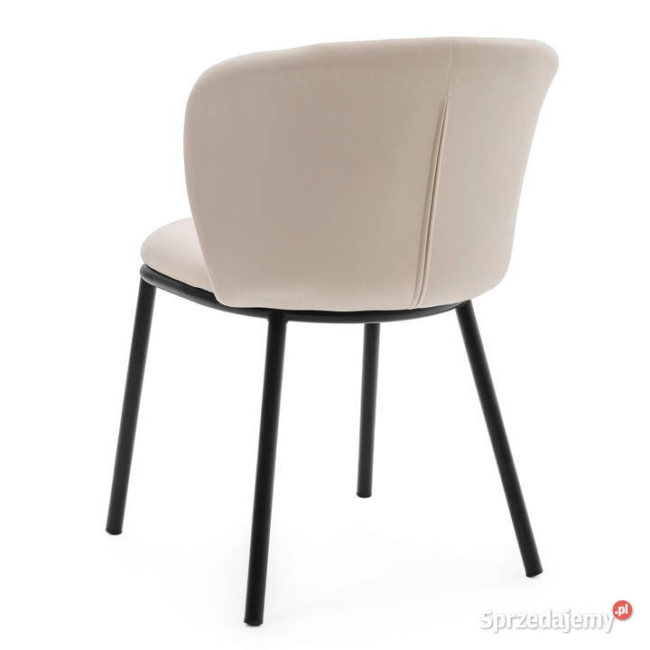 Jasnobeżowe Krzesło Tapicerowane Bari Wysyłka Krzesła Tarchały Małe sprzedam