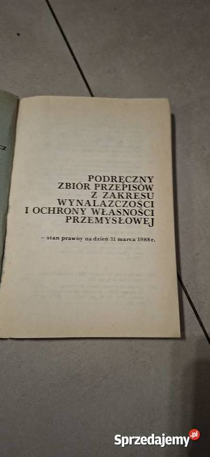 Podręczny zbiór przepisów o wynalazczości 1985 wielkopolskie