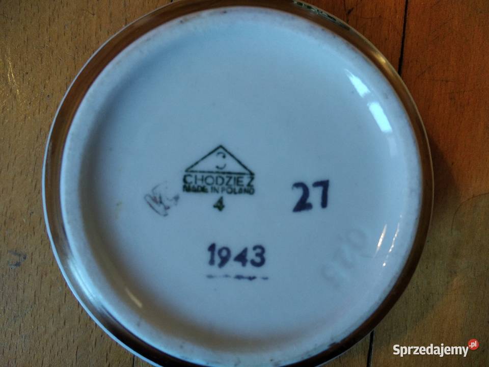Porcelana Chodzież 1943 komplet kawowy serwis pomorskie Gdańsk