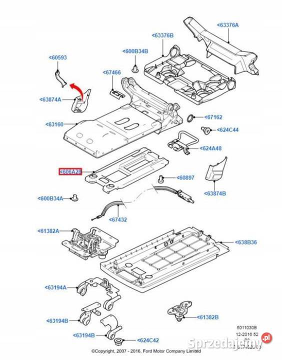 PODSTAWA STELAŻ FOTELA TYŁ FORD C 0710 lubelskie sprzedam