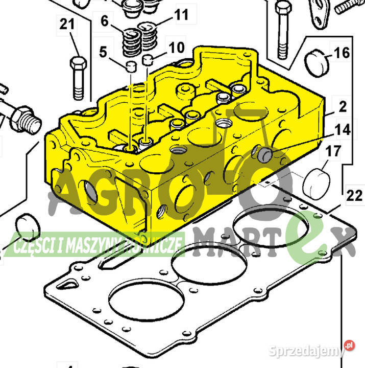 02630572 02630572 GŁOWICA SILNIKA PERKINS JCB dolnośląskie Wichrów sprzedam