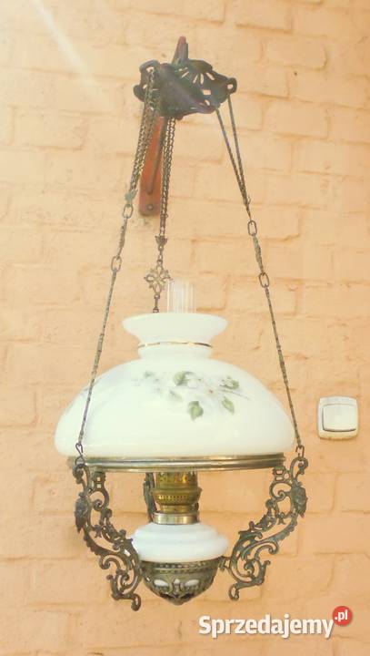 Przedwojenna Lampa Naftowa Wisząca Katowice
