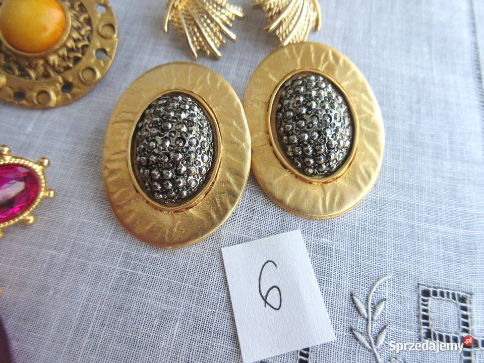 stara biżuteria klipsy lata 80 Kolczyki