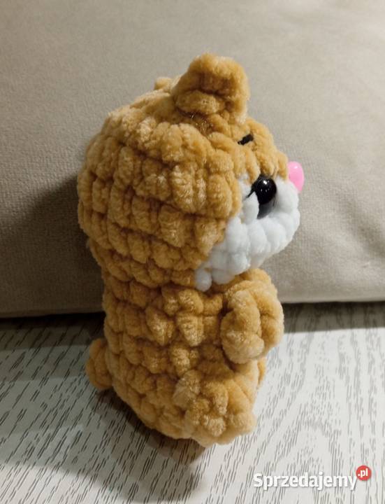 Chomik wykonany na szydełku Rękodzieło Łask