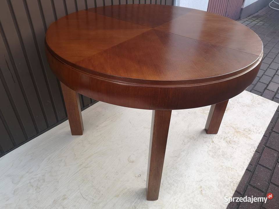 Stół ArtDeco Beczka Orzech Antyk Stary Swarzędz