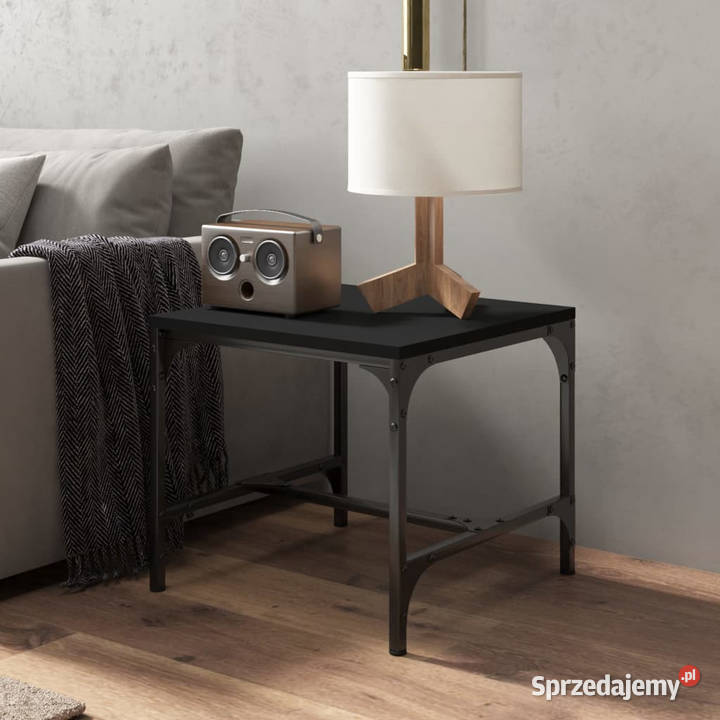 Stolik boczny czarny 40x40x35 materiał Warszawa