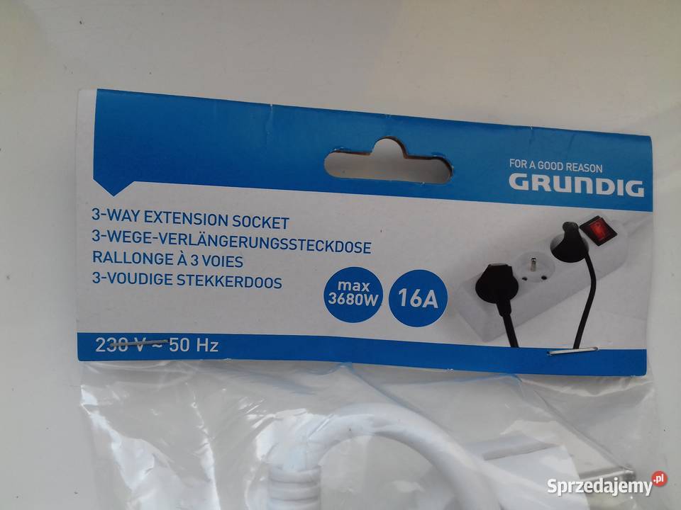 Przedłużacz 230V 16A Grundig 2087687 Listwa kujawsko-pomorskie