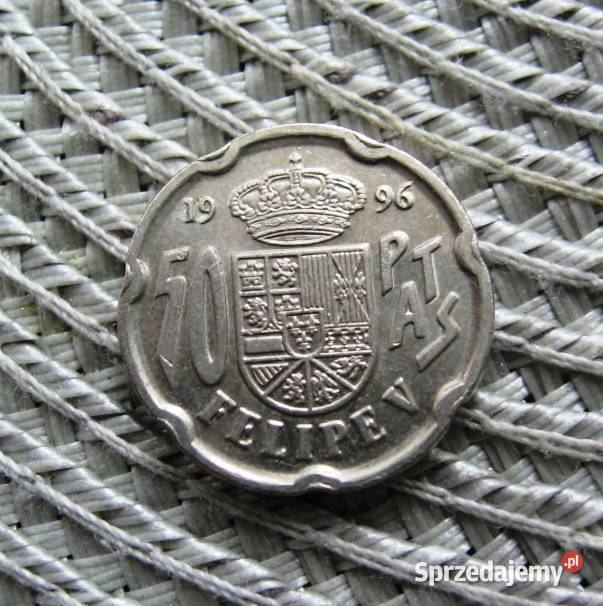 Hiszpania 50 Ptas 1996r Filip V Kalisz