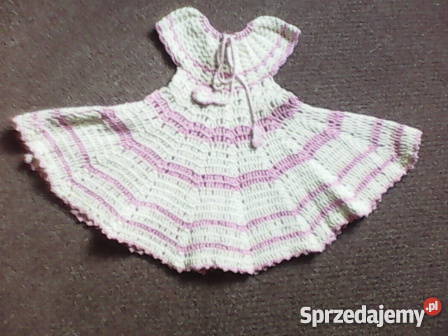 Sukienka szydełkowa na dużą lalkę śląskie Pszów