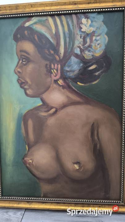 Obraz olejny akt kobiety sygnowany Szewczenko Łódź