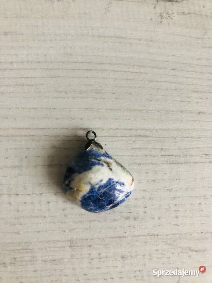 NOWY Kamień wisiorek niebieski Łódź