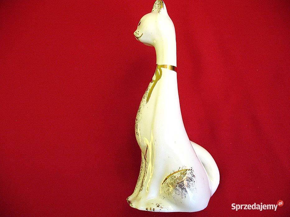Kot Powabna koteczka biała figurka porcelana 16 Siedlce
