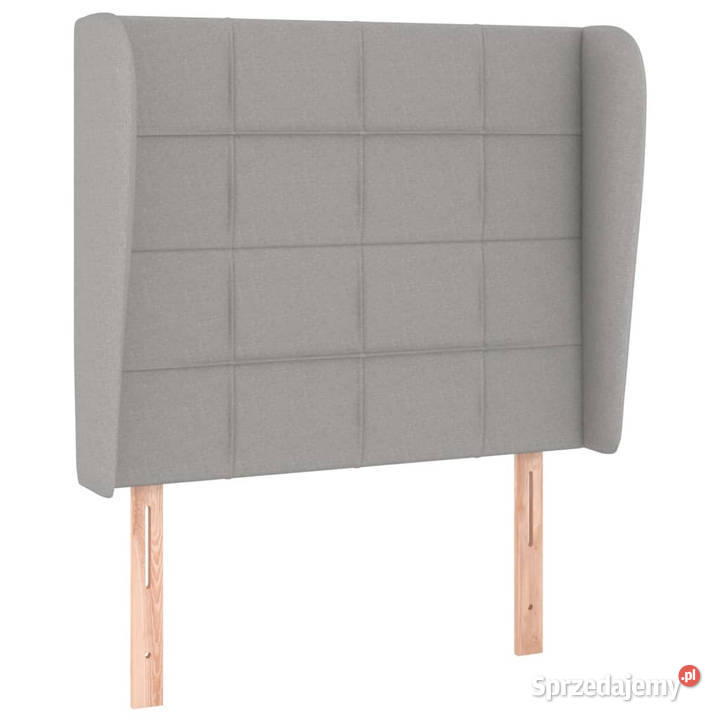 Zagłówek uszak jasnoszary 103x23x118128 tkanina Warszawa