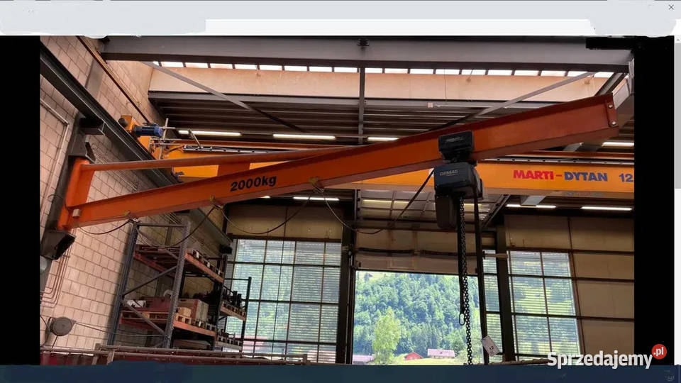 Dźwig przyścienny DEMAG 2t 20007 metrów Faktura Mirsk