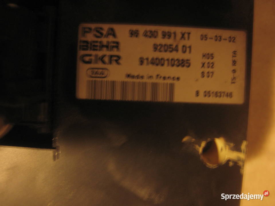 Panel sterowania nawiewów klimatyzacji Kraków