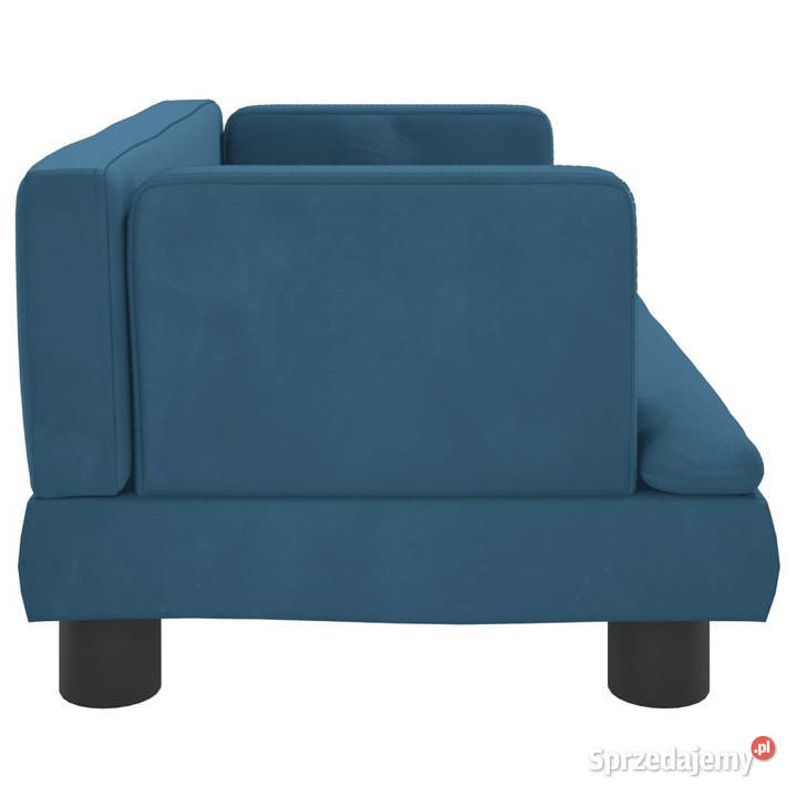 Sofa dzieci niebieska 60x40x30 aksamit WM3196317 mazowieckie Warszawa sprzedam