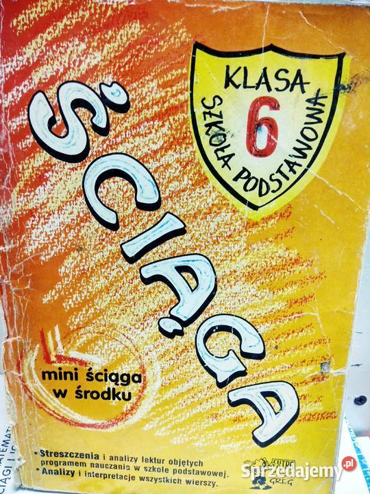 Ściąga z polskiego 6 klasa antykwariat szkolny