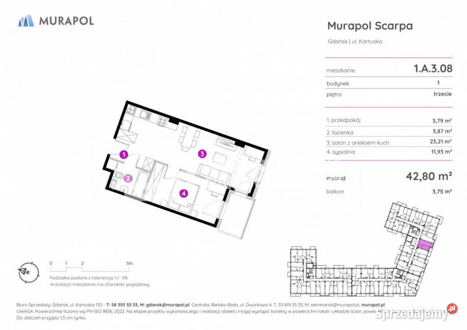 Mieszkanie Gdańsk Kartuska 428m2 2 pokojowe pustak