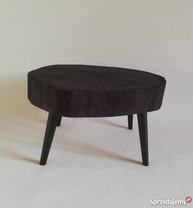 Dębowy Stolik kawowy z Pnia drzewa Monolit 63cm