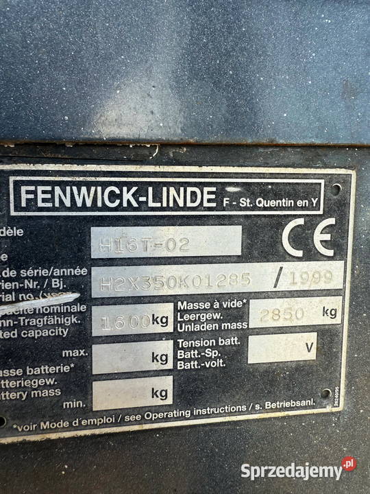 wózek widłowy LINDE H16T02 1600 Triplex 460m Działoszyn