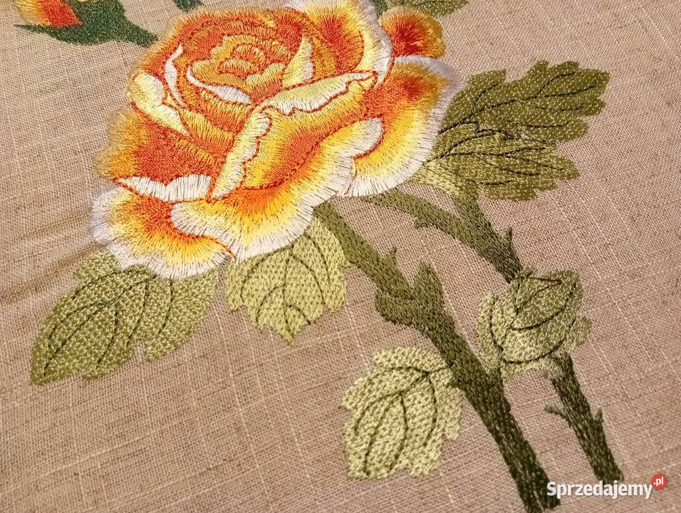 Bieżnik z haftem różyczki 40x140 Alwernia