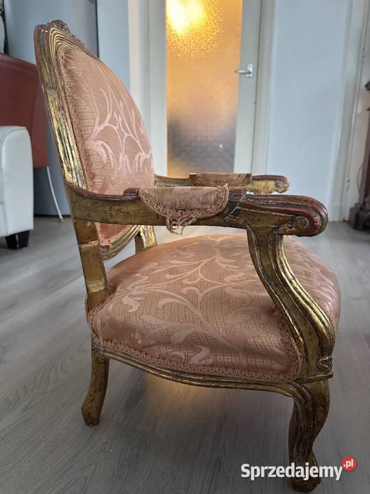 Fotel fotelik małej księżniczki antyk drewniany Bystrzyca Kłodzka