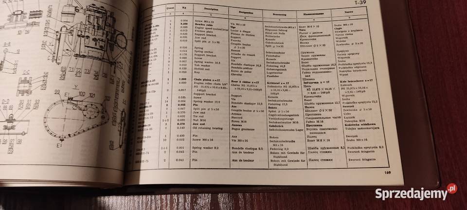 waryński 250 katalog cześci oryginał Kraśnik