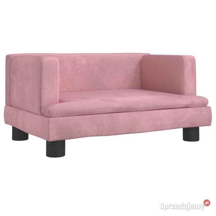 Sofa dzieci różowa 60x40x30 aksamit WM3196320 Warszawa