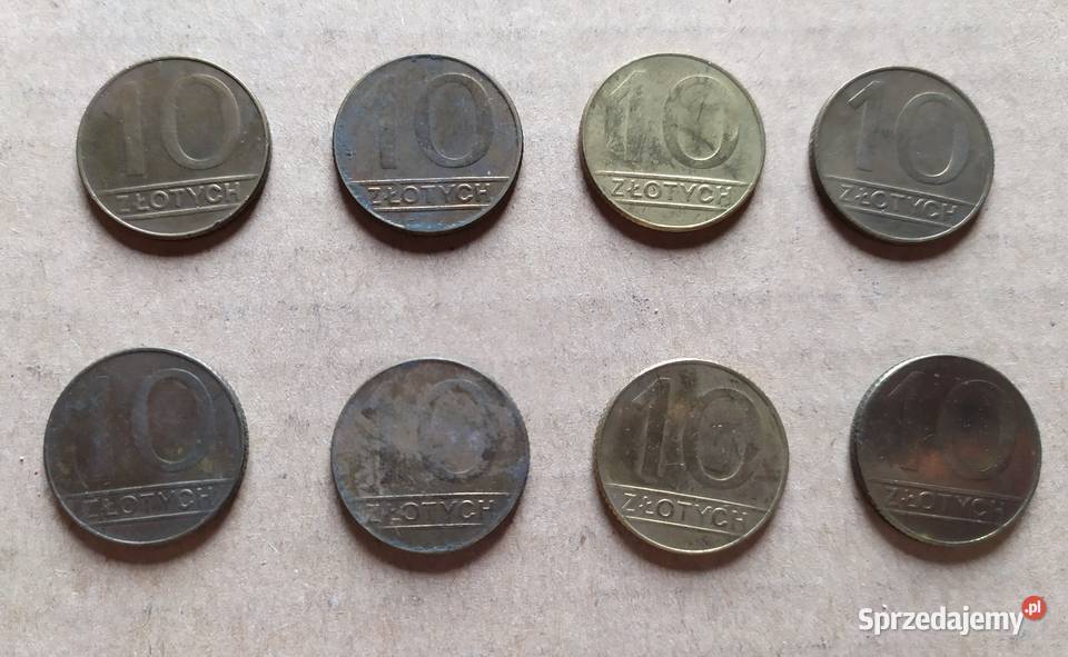 10 x 8 sztuk mosiądz PRL 8990 OBIEGÓWKI PRLIII Łódź