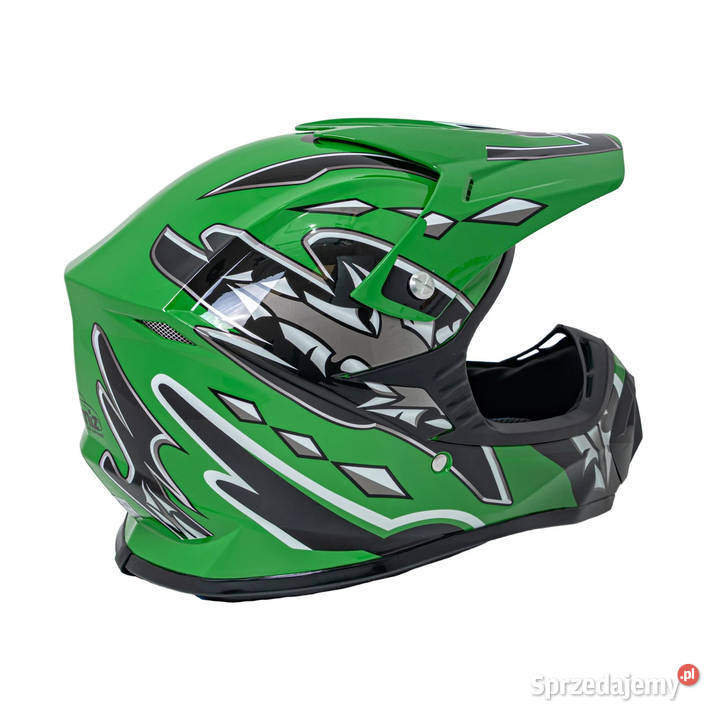 Kask Motocyklowy Enduro Zielony L M Siedlce