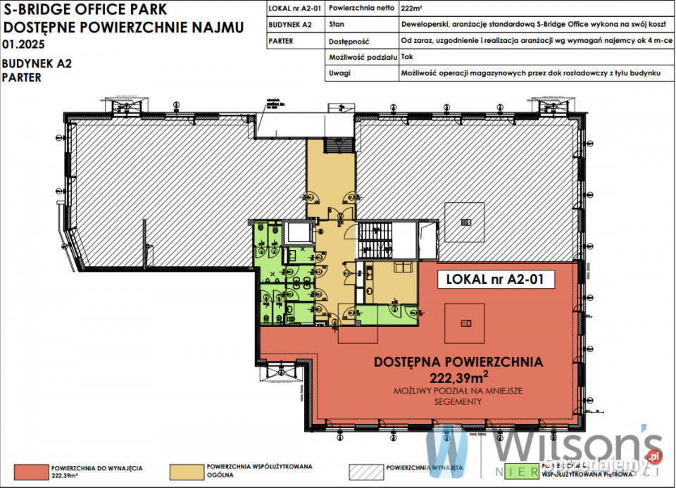 Lokal Warszawa Wał Miedzeszyński 222 metry mazowieckie