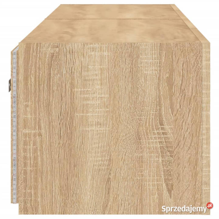 Ścienne szafki TV z LED 2 dąb sonoma 80x35x31 Warszawa sprzedam