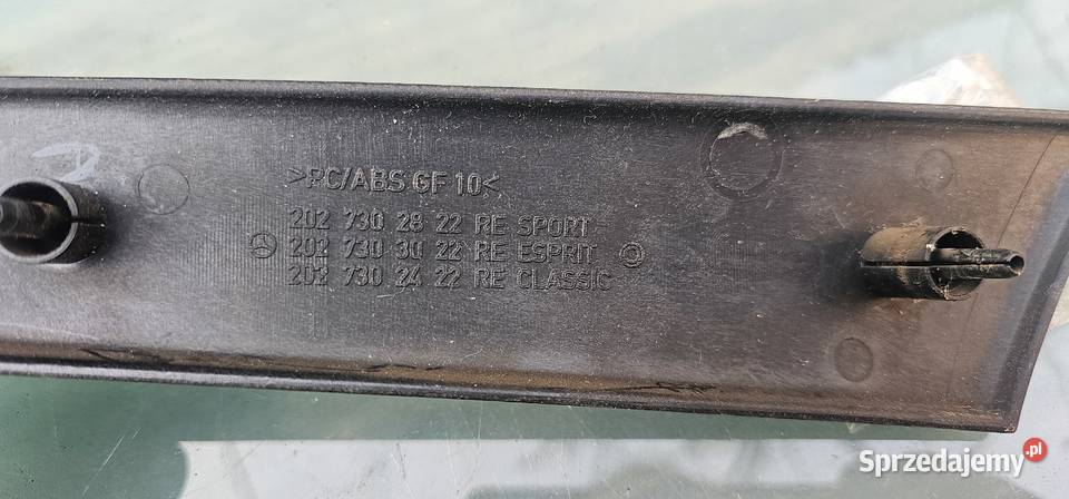 Listwa drzwi dekor prawy tył mercedes w202 Zbąszyń sprzedam