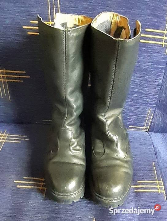 Wysokie czarne buty skórzane npna motocykl quad Pruszków