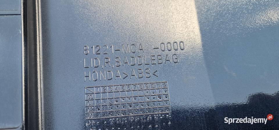 HONDA GOLDWING GL1800 KLAPA POKRYWA KUFRA Bieleń sprzedam