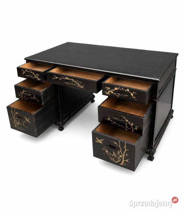 Biurko gabinetowe w stylu Chinoiserie z Poddębice