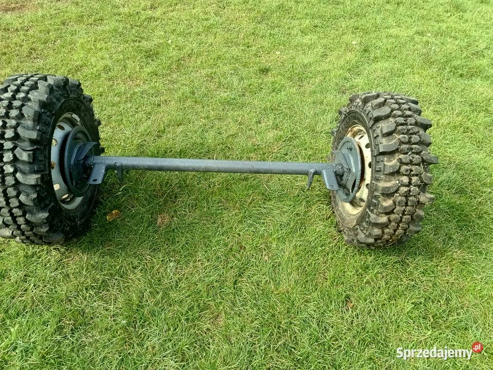 Sprzedam oś z kołami komplet i koła balonowe Rolnictwo lubelskie Serniawy-Kolonia