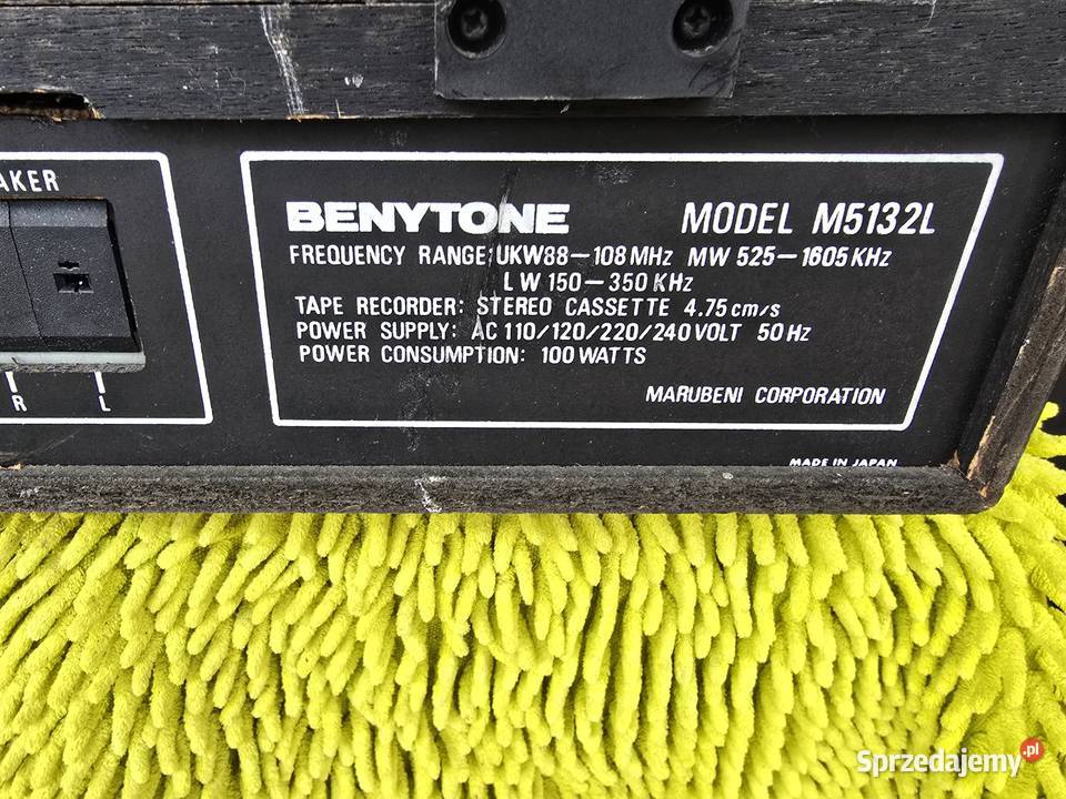 benytonte japan kombajn audio hifi stereo śląskie Chełm Śląski