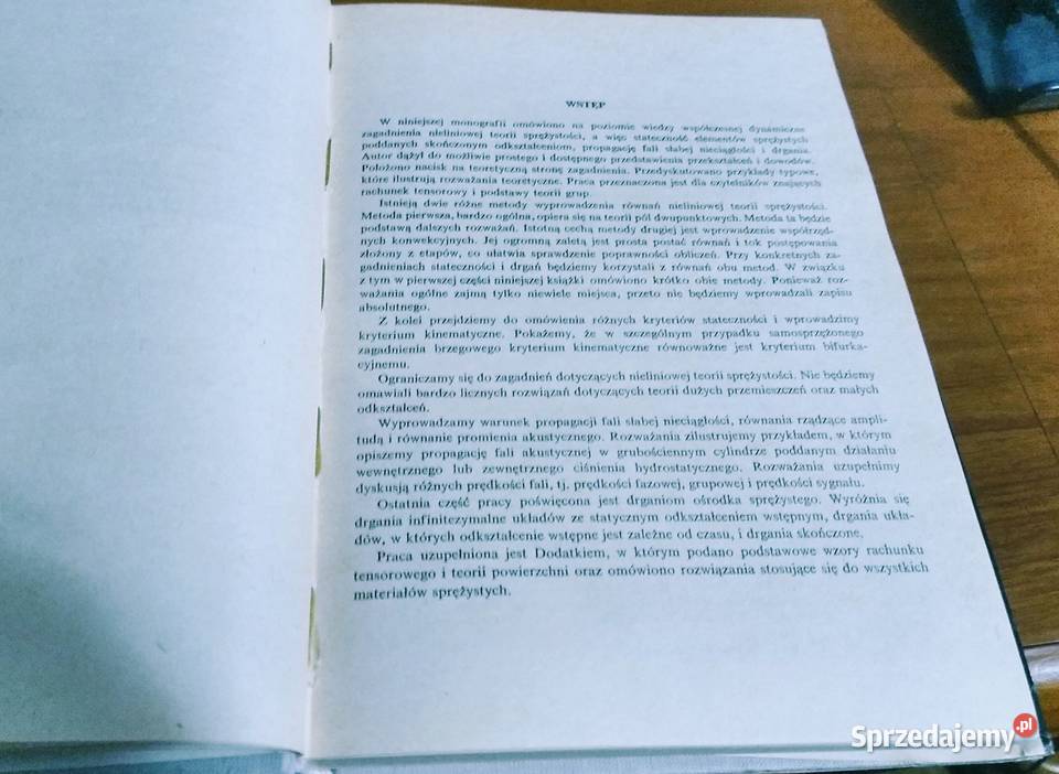 Zagadnienia dynamiczne nieliniowej teorii Gdańsk