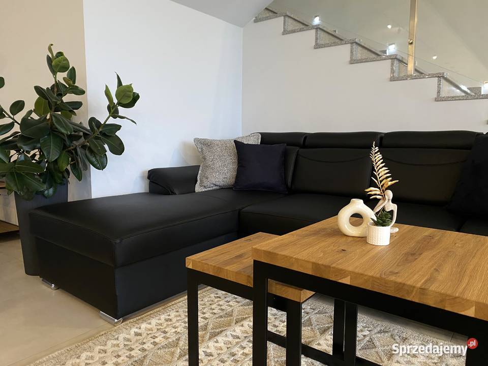 Narożnik Cayenne w skórze naturalnej z funkcją Wrocław