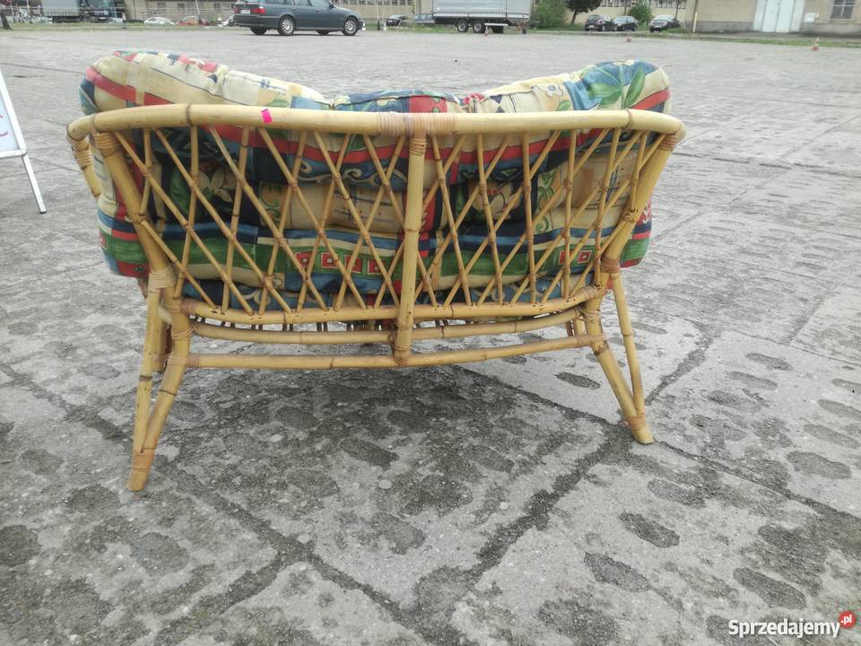 Sofa wiklinowa z poduszkami Stargard sprzedam