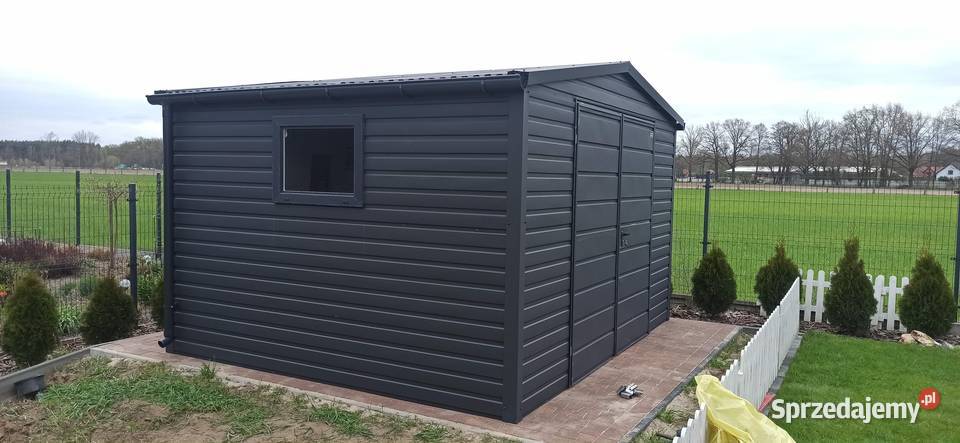 Domek Narzędziowy 4x3m Ciemny Grafit MAT Dach Łódź