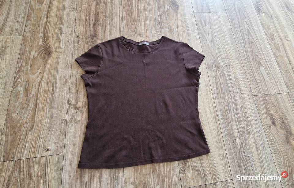 bluzka top 40 L MarksSpencer brązowa brąz Bez wzoru Odzież damska Kraków