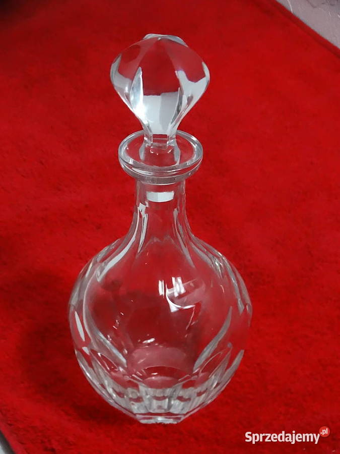 Masywna karafka szklana retro 12 Vintage PRL Biłgoraj sprzedam